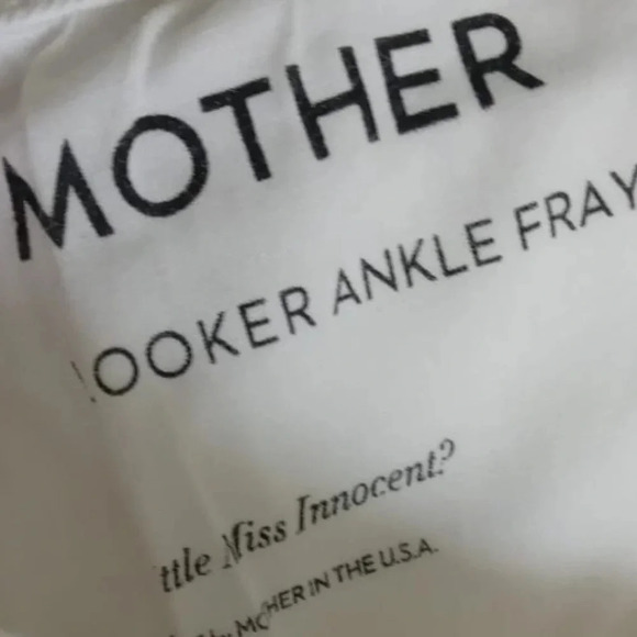 Mother The Looker Ankle Fray  Little Miss Innocent White Jeans size 25 - Picture 4 of 11